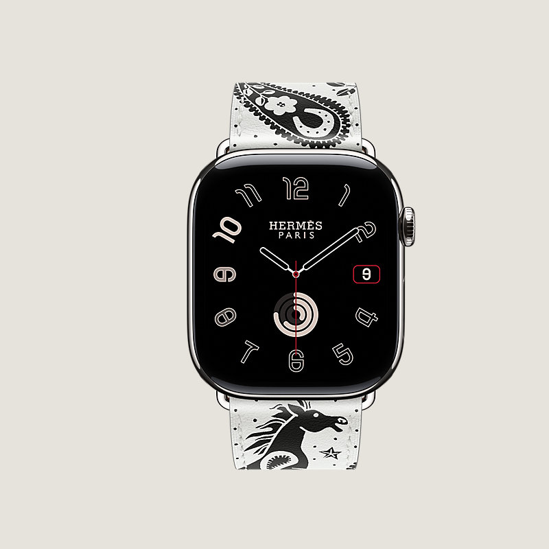 Series 11 case & Band Apple Watch Hermès Single Tour 46 mm Animaux Bandana