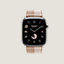 Series&nbsp;11 case & Band Apple Watch Hermès Single Tour 46&nbsp;mm Toile H Double Jeu, View: front, front, view 1 of 4