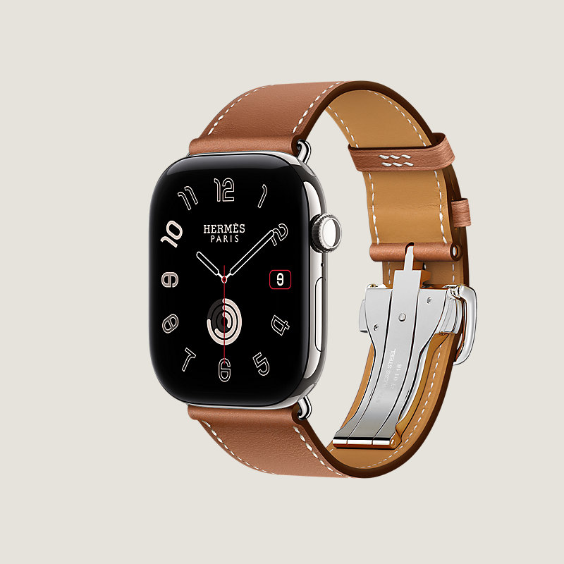 Series&nbsp;12 case & Band Apple Watch Hermès Single Tour 46&nbsp;mm Deployment Buckle, View: side, view 3 of 3