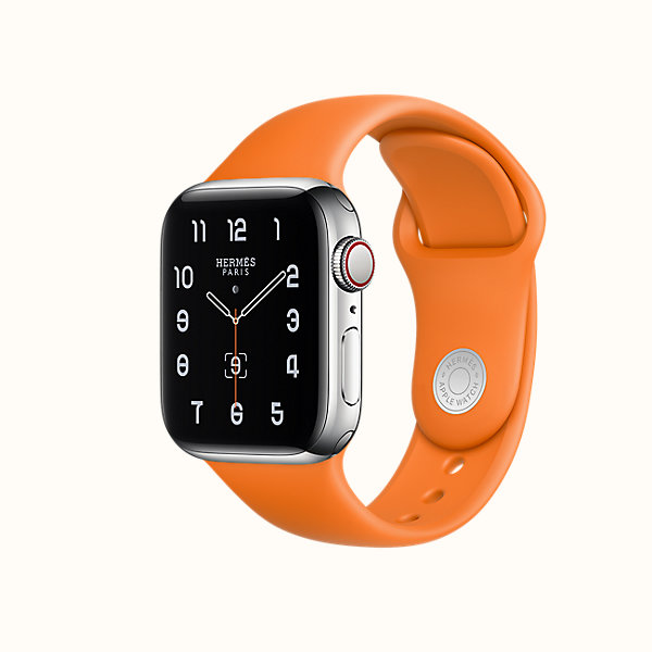 hermes orange strap apple watch