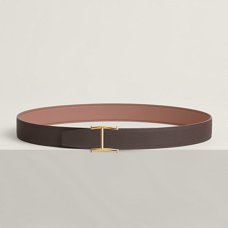 Serif belt buckle & Reversible leather strap 32 mm