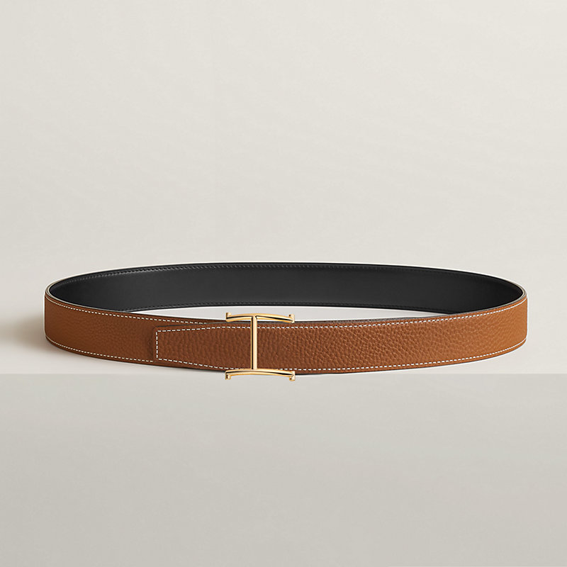 Serif belt buckle & Reversible leather strap 32 mm