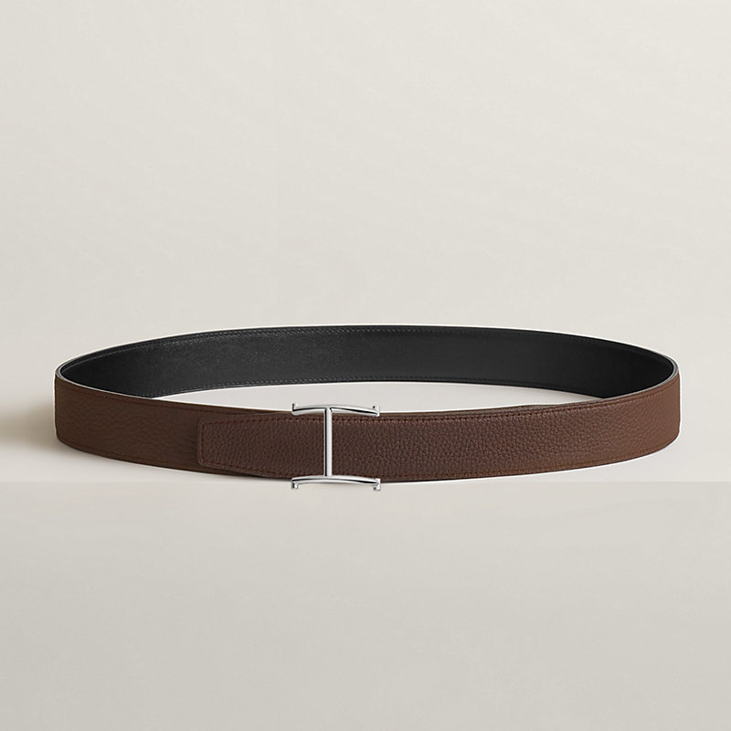 Serif belt buckle & Reversible leather strap 32 mm