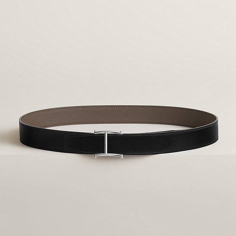 Serif belt buckle & Reversible leather strap 32 mm