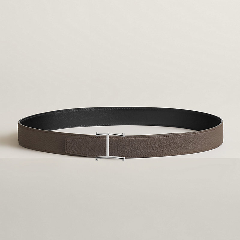 Serif belt buckle & Reversible leather strap 32 mm