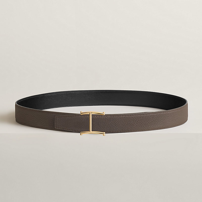 Serif belt buckle & Reversible leather strap 32 mm