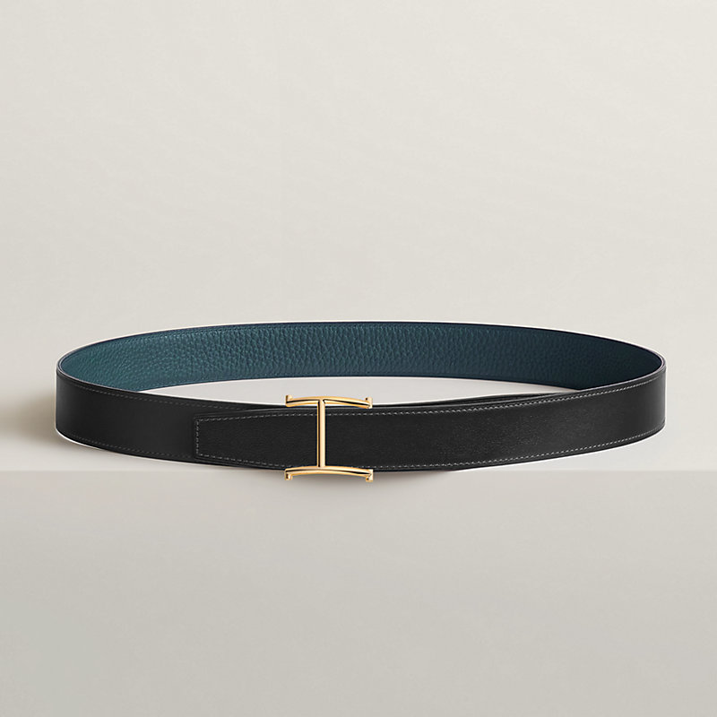 Serif belt buckle & Reversible leather strap 32 mm