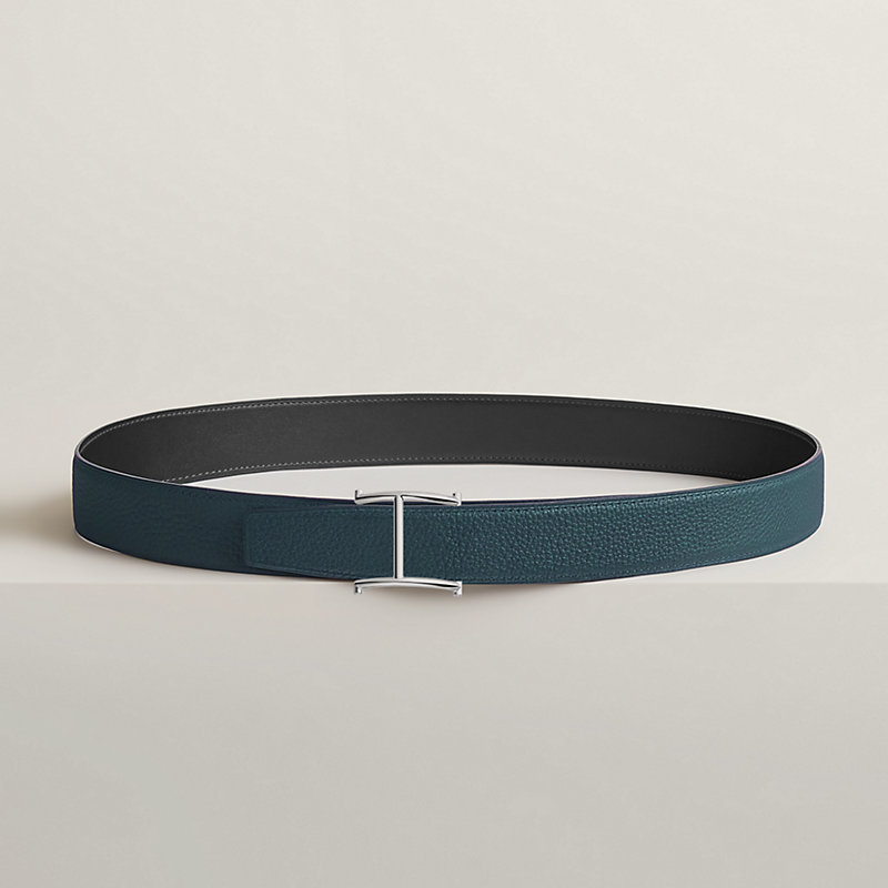 Serif belt buckle & Reversible leather strap 32 mm