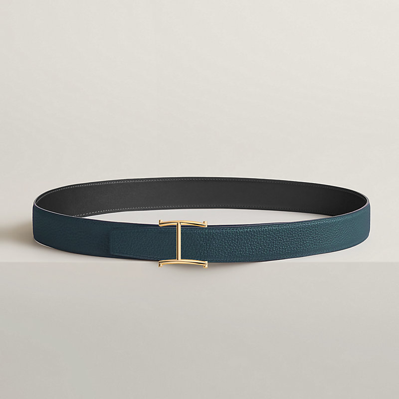 Serif belt buckle & Reversible leather strap 32 mm
