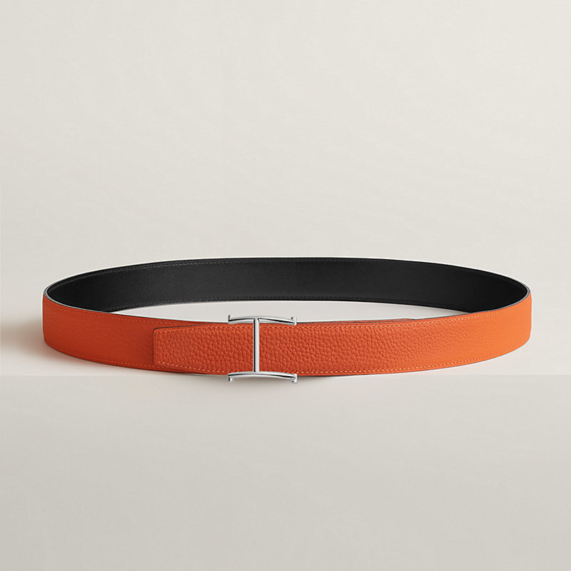 Serif belt buckle & Reversible leather strap 32 mm