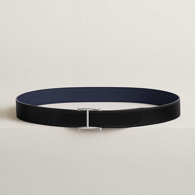 Serif belt buckle & Reversible leather strap 32 mm