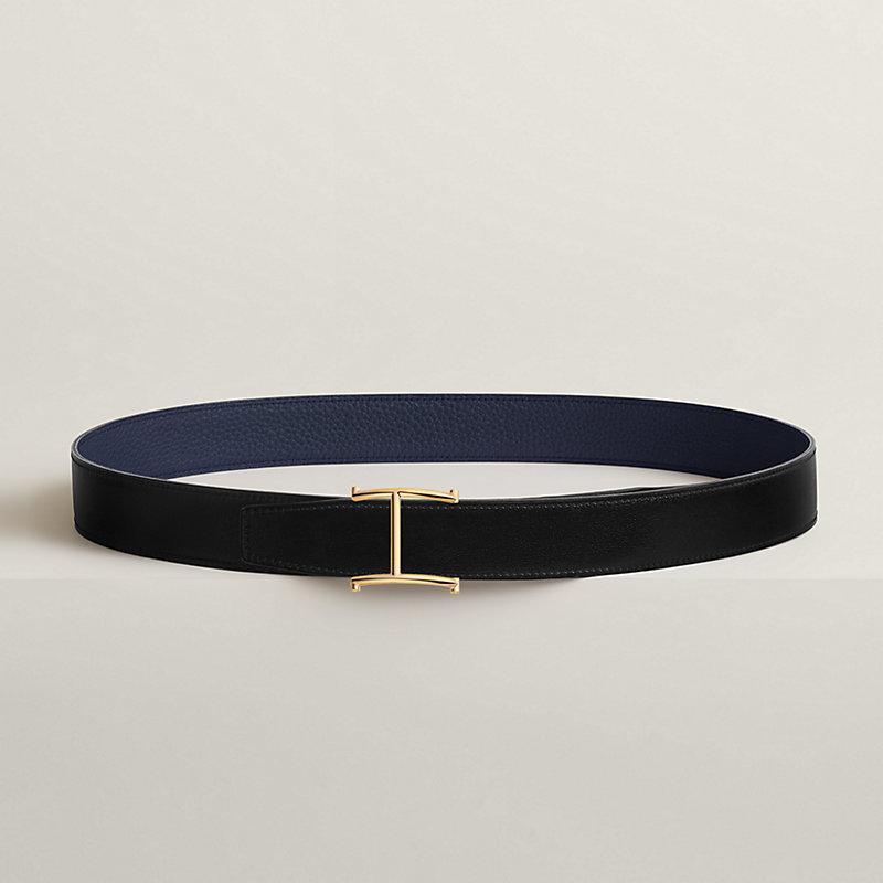 Serif belt buckle & Reversible leather strap 32 mm