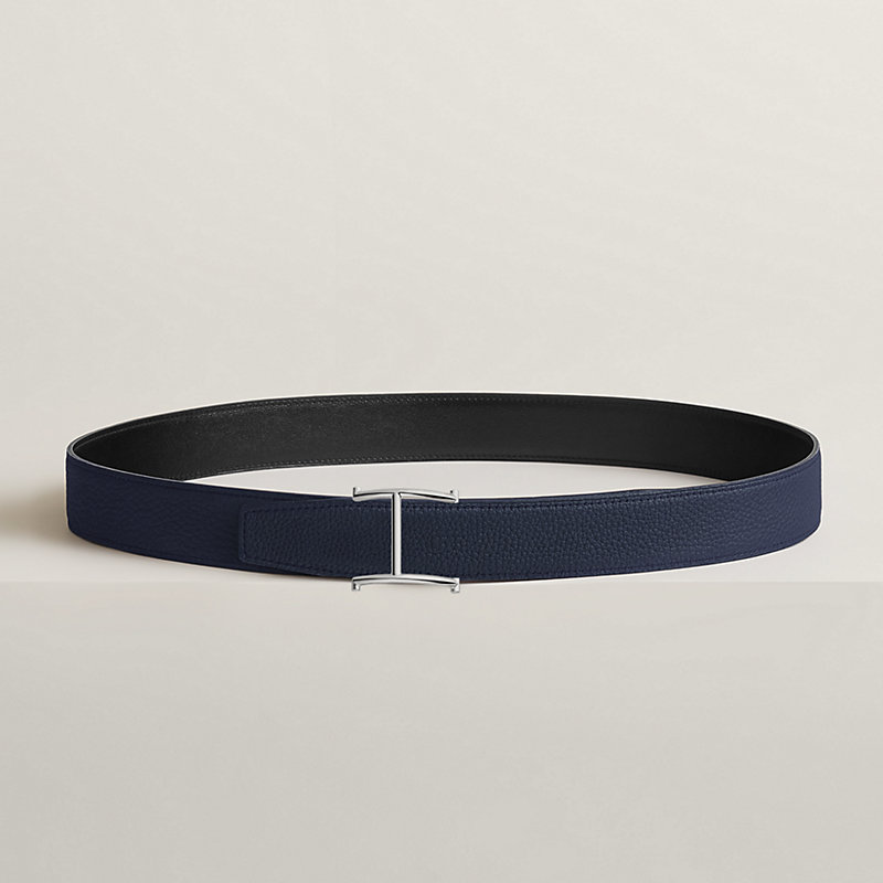 Serif belt buckle & Reversible leather strap 32 mm