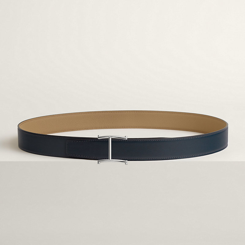 Serif belt buckle & Reversible leather strap 32 mm