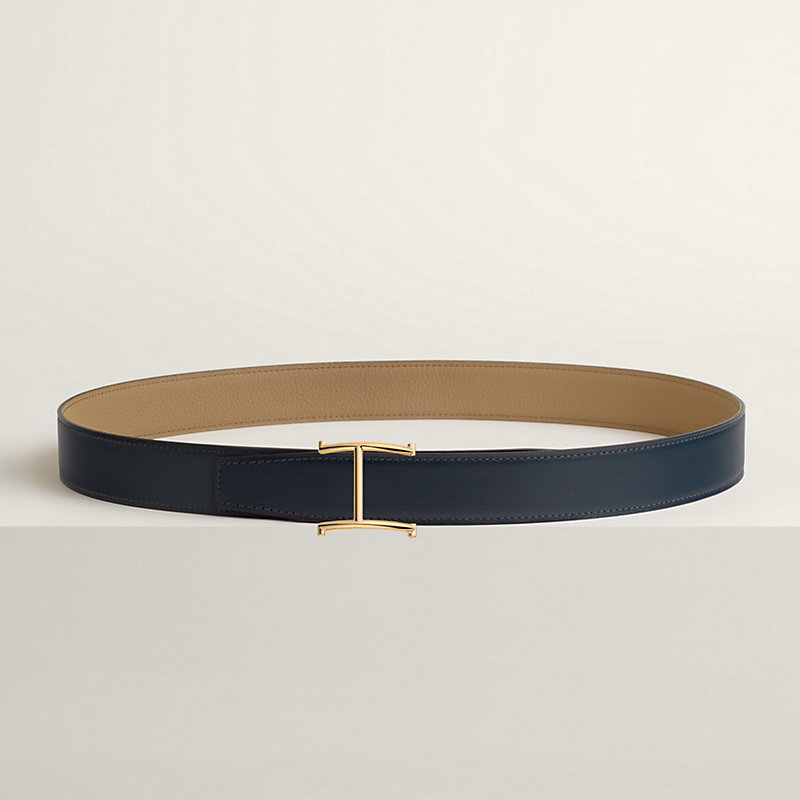 Serif belt buckle & Reversible leather strap 32 mm