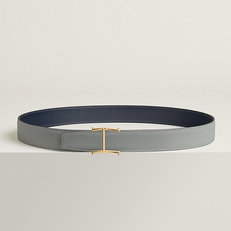 Serif belt buckle & Reversible leather strap 32 mm