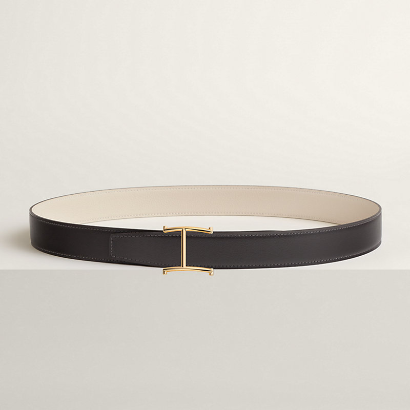 Serif belt buckle & Reversible leather strap 32 mm