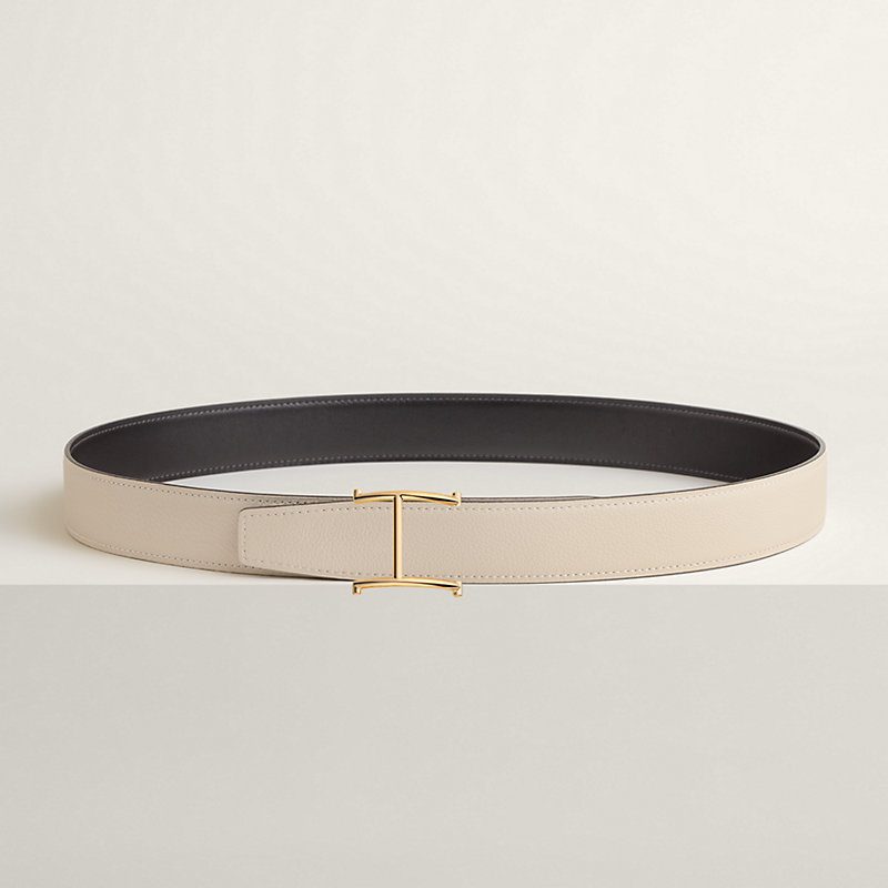 Serif belt buckle & Reversible leather strap 32 mm