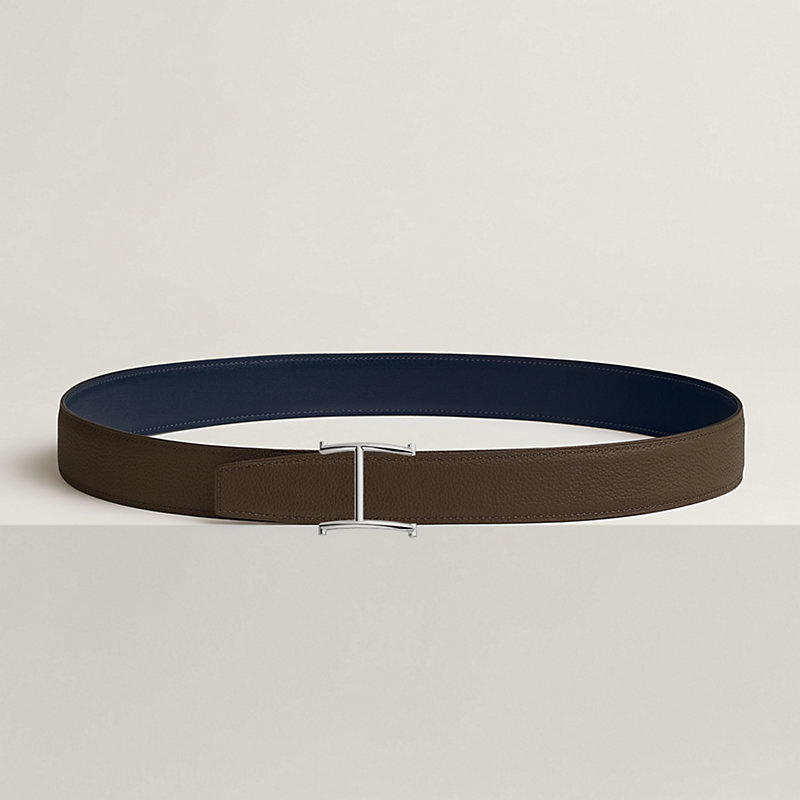 Serif belt buckle & Reversible leather strap 32 mm