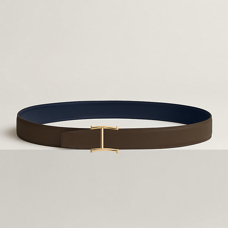 Serif belt buckle & Reversible leather strap 32 mm