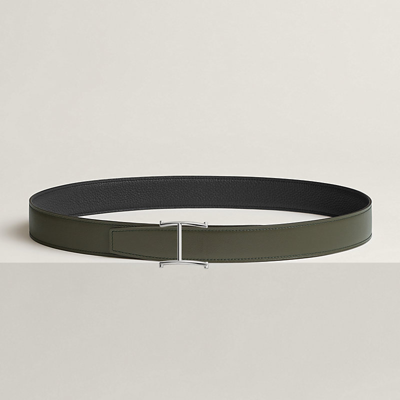 Serif belt buckle & Reversible leather strap 32 mm