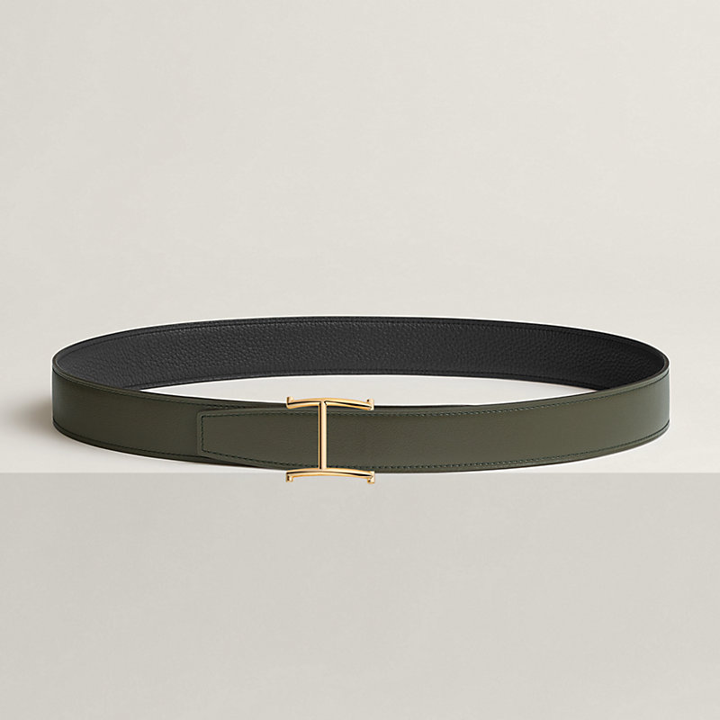 Serif belt buckle & Reversible leather strap 32 mm