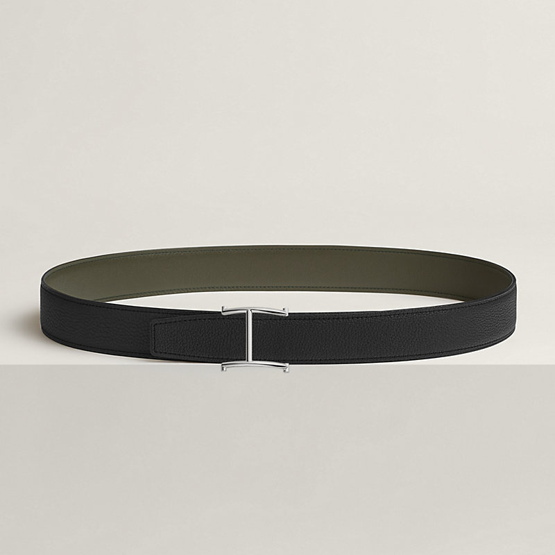 Serif belt buckle & Reversible leather strap 32 mm