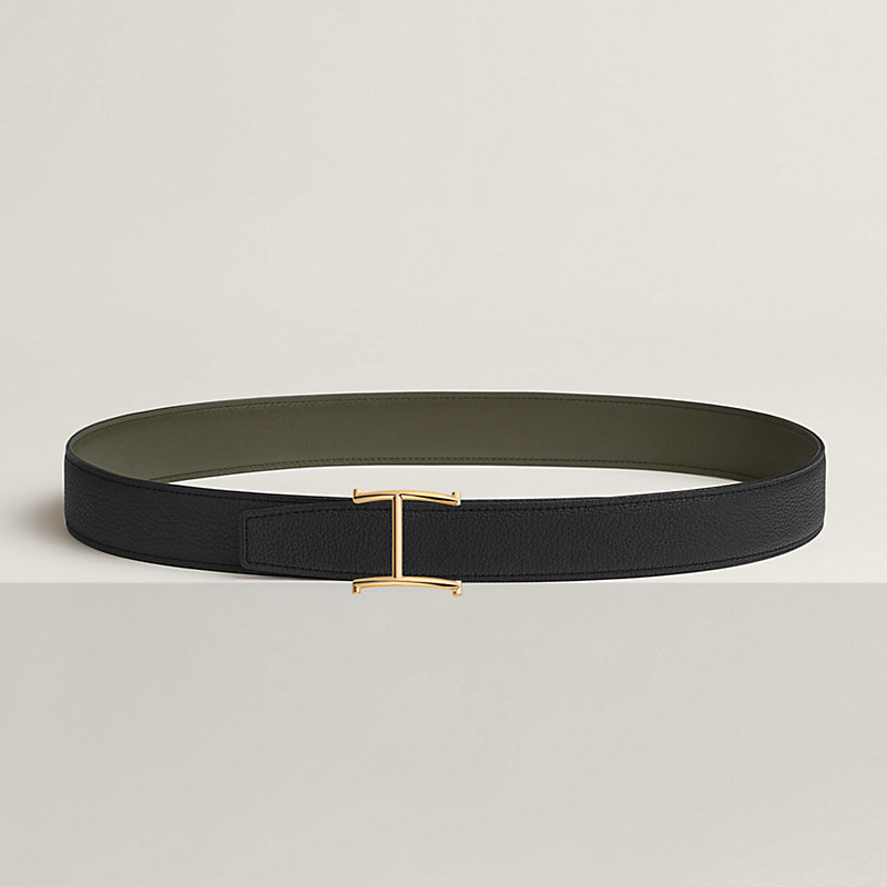 Serif belt buckle & Reversible leather strap 32 mm
