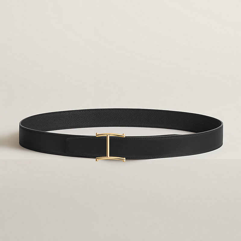 Serif belt buckle & Reversible leather strap 32 mm