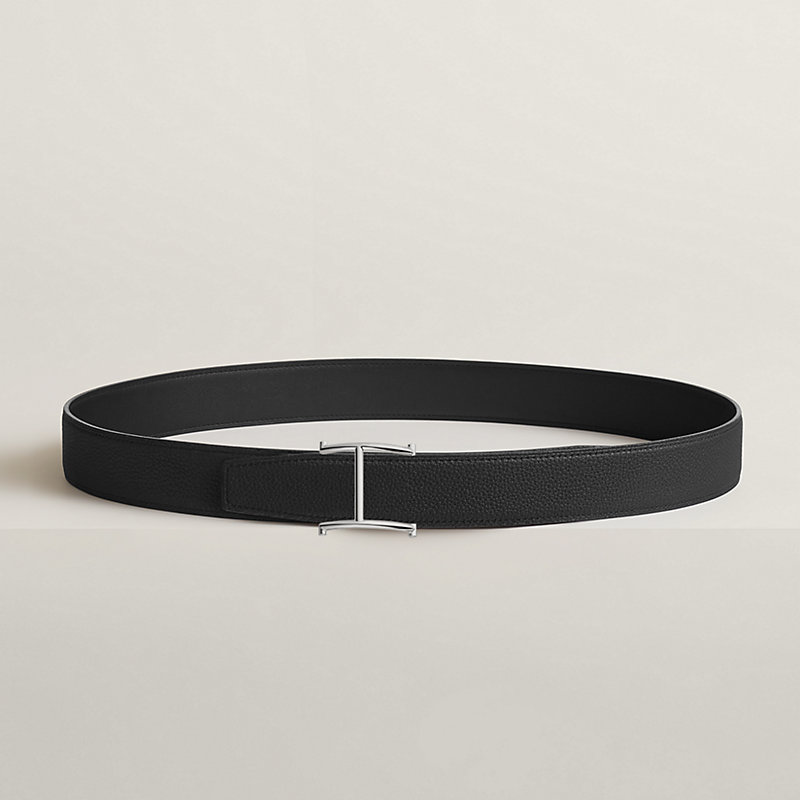 Serif belt buckle & Reversible leather strap 32 mm