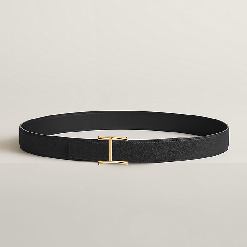 Serif belt buckle & Reversible leather strap 32 mm
