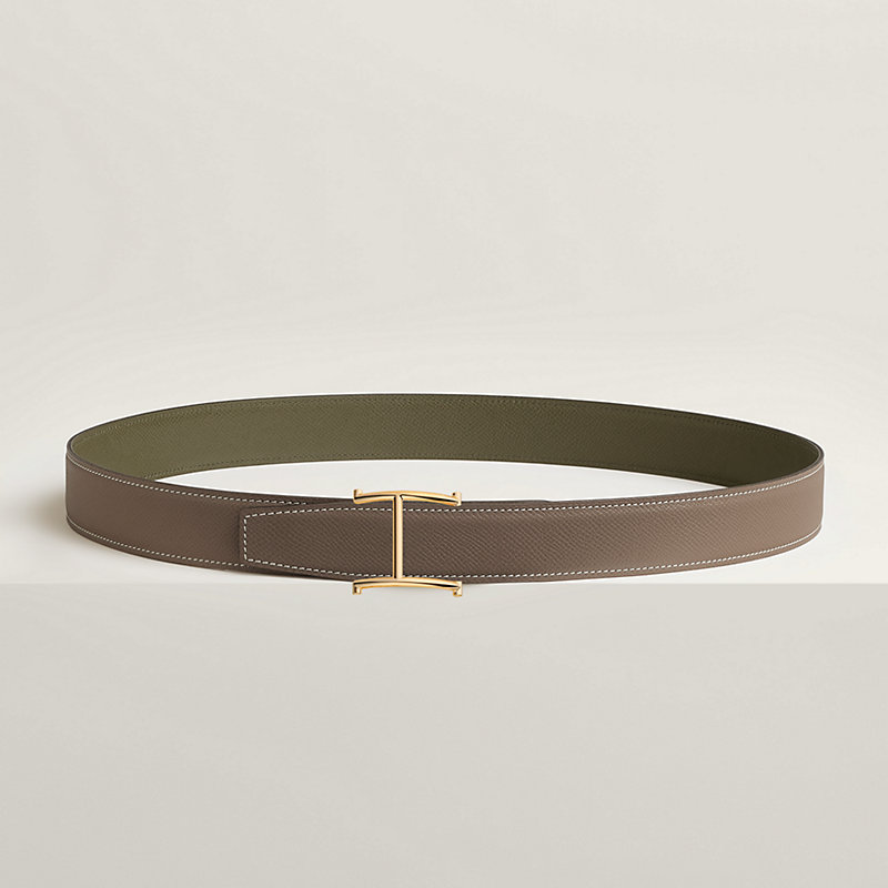 Serif belt buckle & Reversible leather strap 32 mm