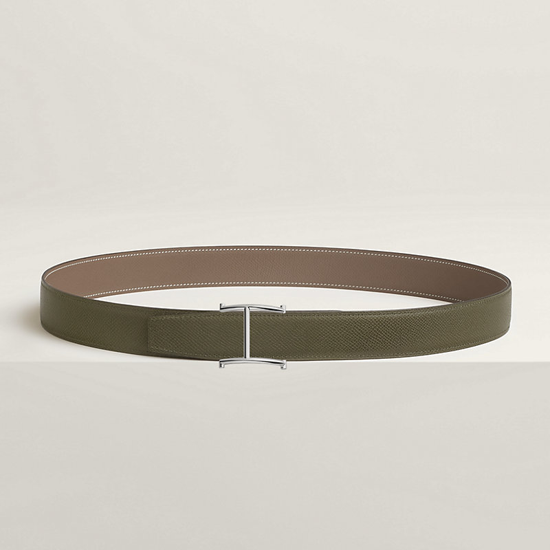 Serif belt buckle & Reversible leather strap 32 mm