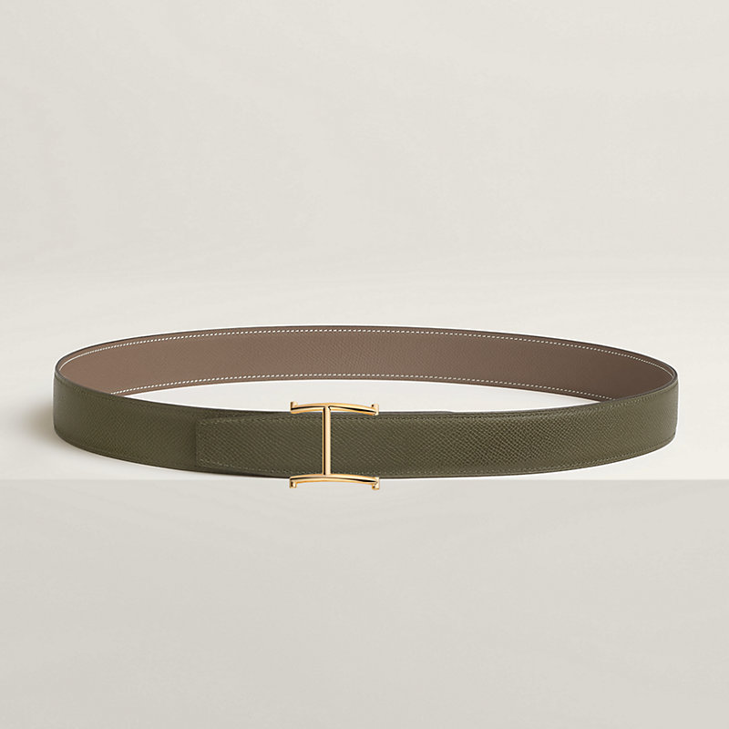 Serif belt buckle & Reversible leather strap 32 mm