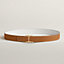 View: , Serif belt buckle & Reversible leather strap 32 mm