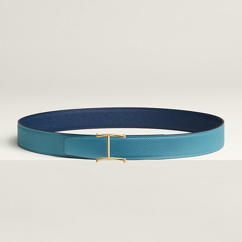 Serif belt buckle & Reversible leather strap 32 mm