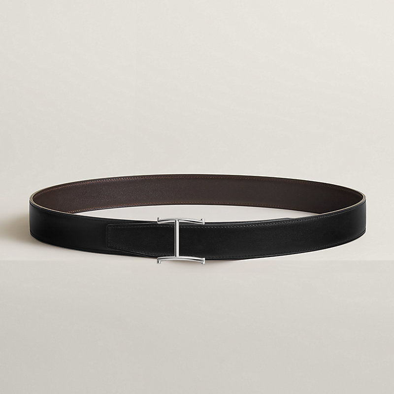 Serif belt buckle & Reversible leather strap 32 mm