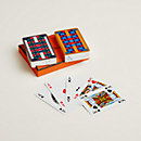 View: front, Set of 2 H Tissage bridge playing cards