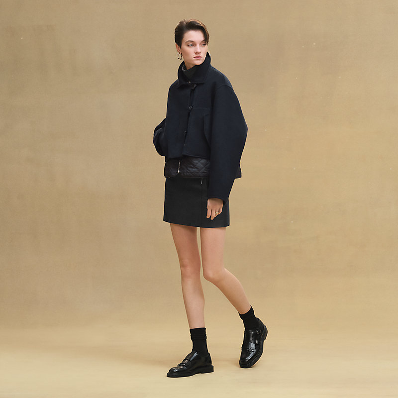 HERMES ネイビー ショートジャケット　size36 Zipped hooded jacket - Blue - 44 | Hermès Mainland China