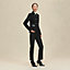 Short pea coat with leather details, view 1 of 7
