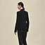 Short pea coat with leather details, view 4 of 7