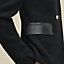 Short pea coat with leather details, view 7 of 7