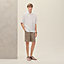 Short-sleeve straight cut shirt with notched collar, view 1 of 5