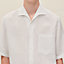 Short-sleeve straight cut shirt with notched collar, view 4 of 5