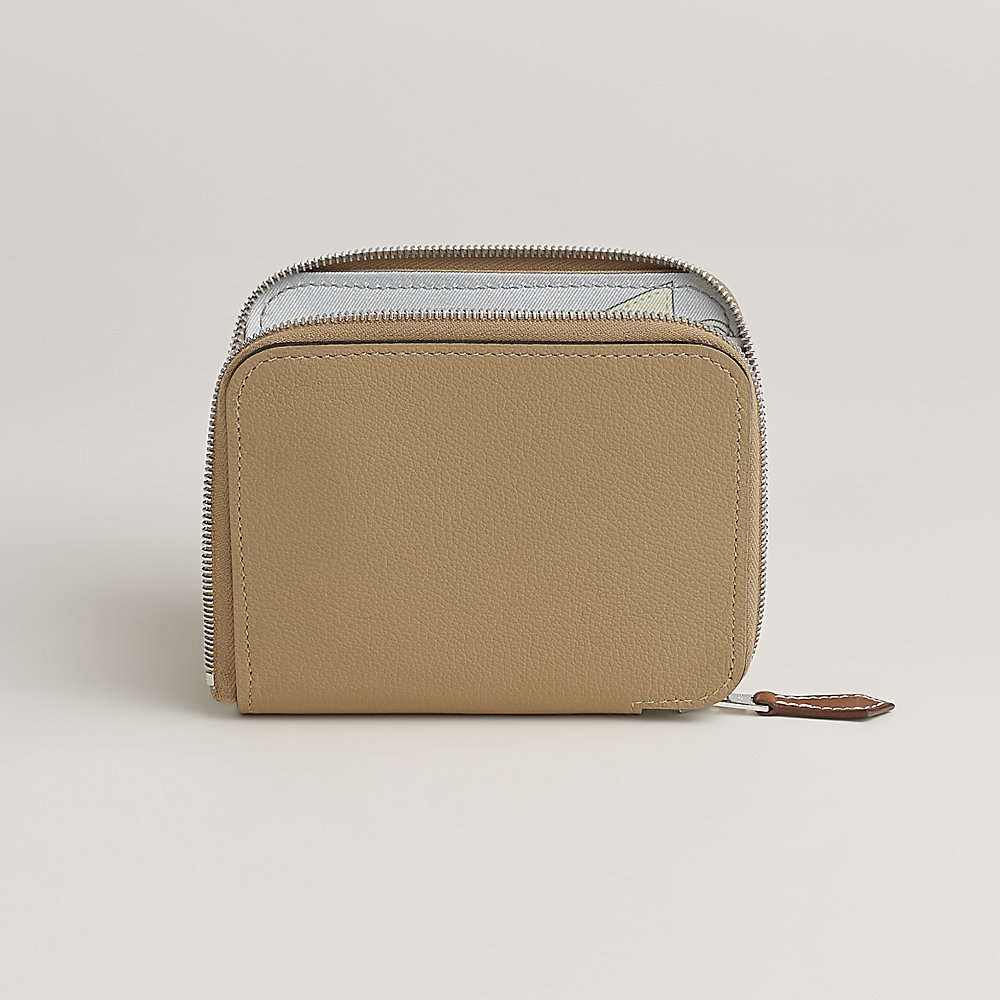 Silk'In Compact wallet - Beige | Hermès Mainland China Silk'In Compact wallet - Beige | Hermès Mainland China
