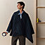 View: Worn, Single-sleeved reversible cape