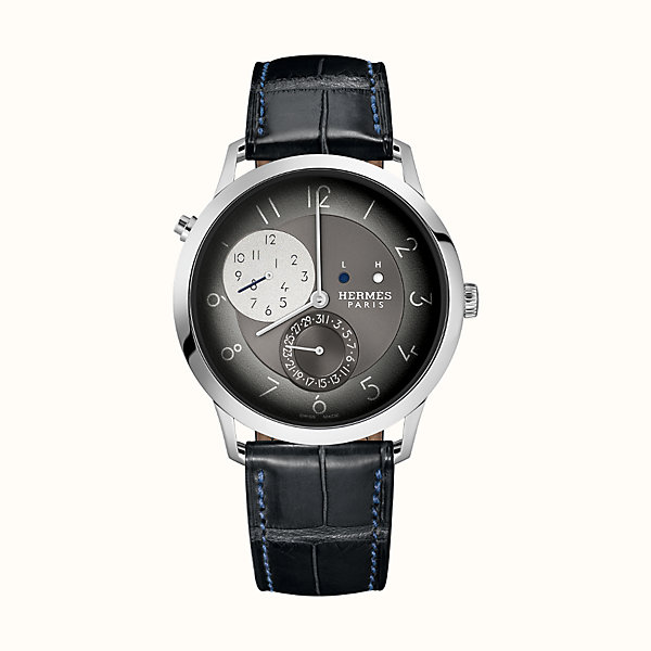 Slim d'Hermes GMT watch, 39.5 mm 