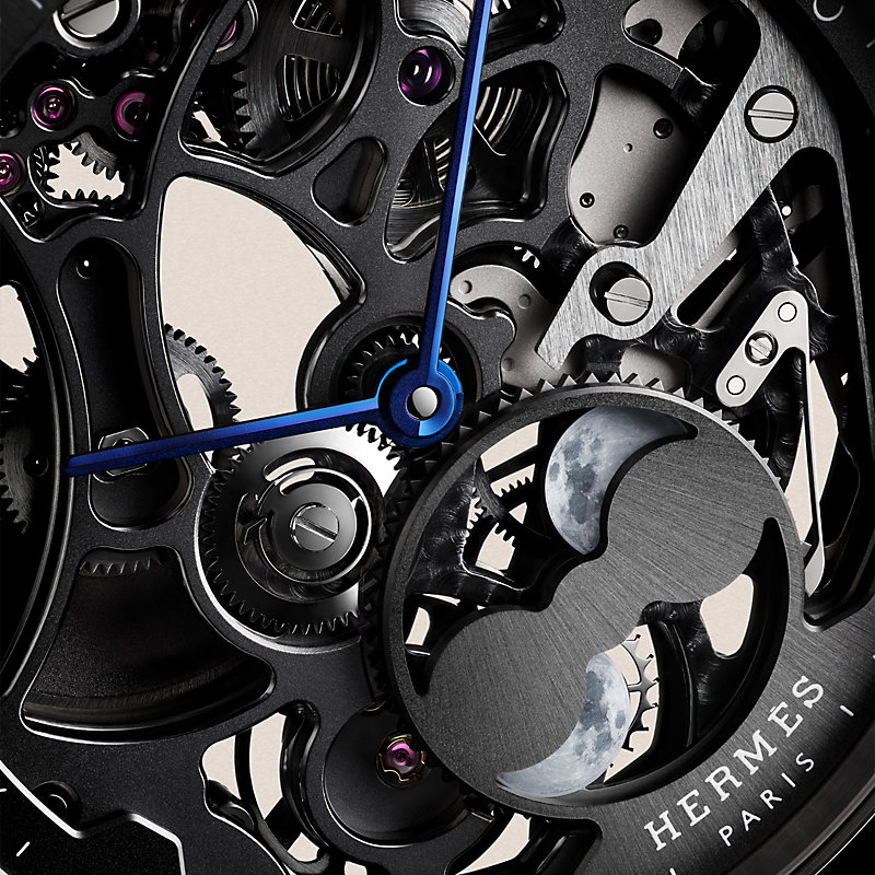 Slim d'Hermès Squelette Lune watch, 39.5&nbsp;mm