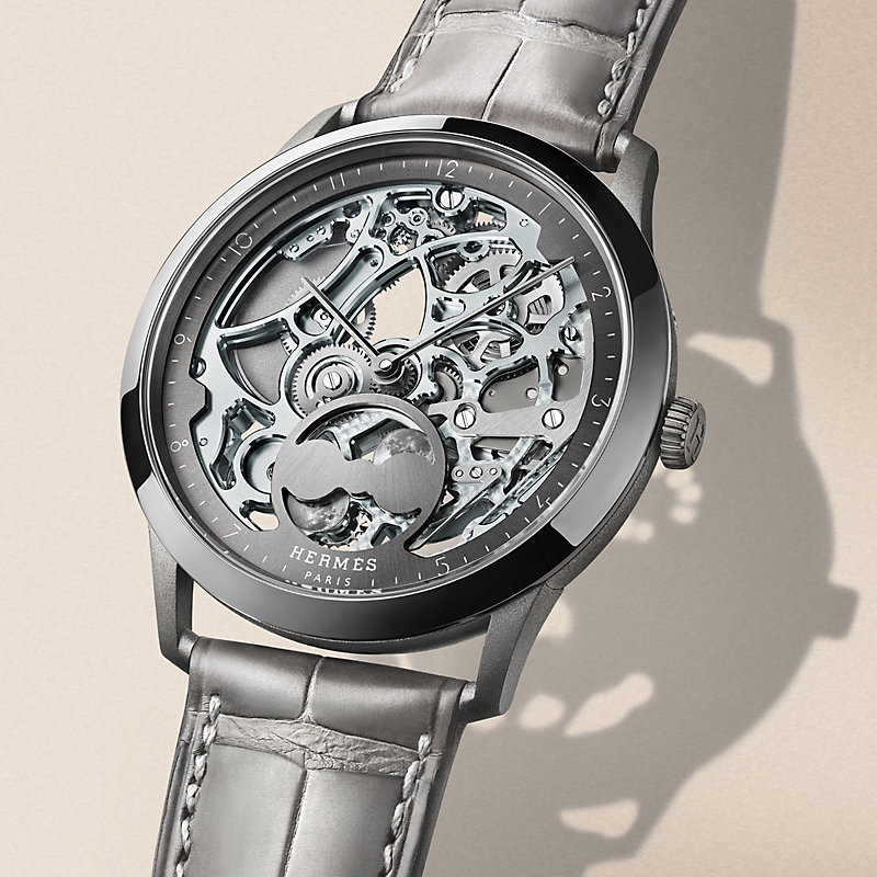 Slim d'Hermès Squelette Lune watch, 39.5&nbsp;mm