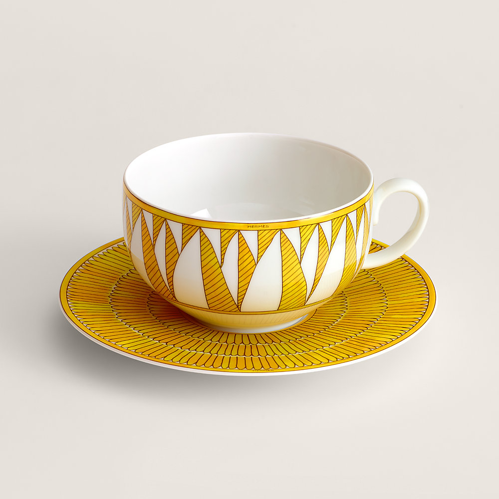 Soleil d'Hermès breakfast cup and saucer | Hermès Mainland China